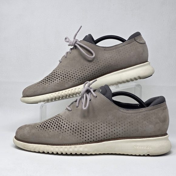 Cole Haan Zerogrand 2.0GRAND Men Sz 10.5 Lined Laser Wingtip Oxford Shoes C23814